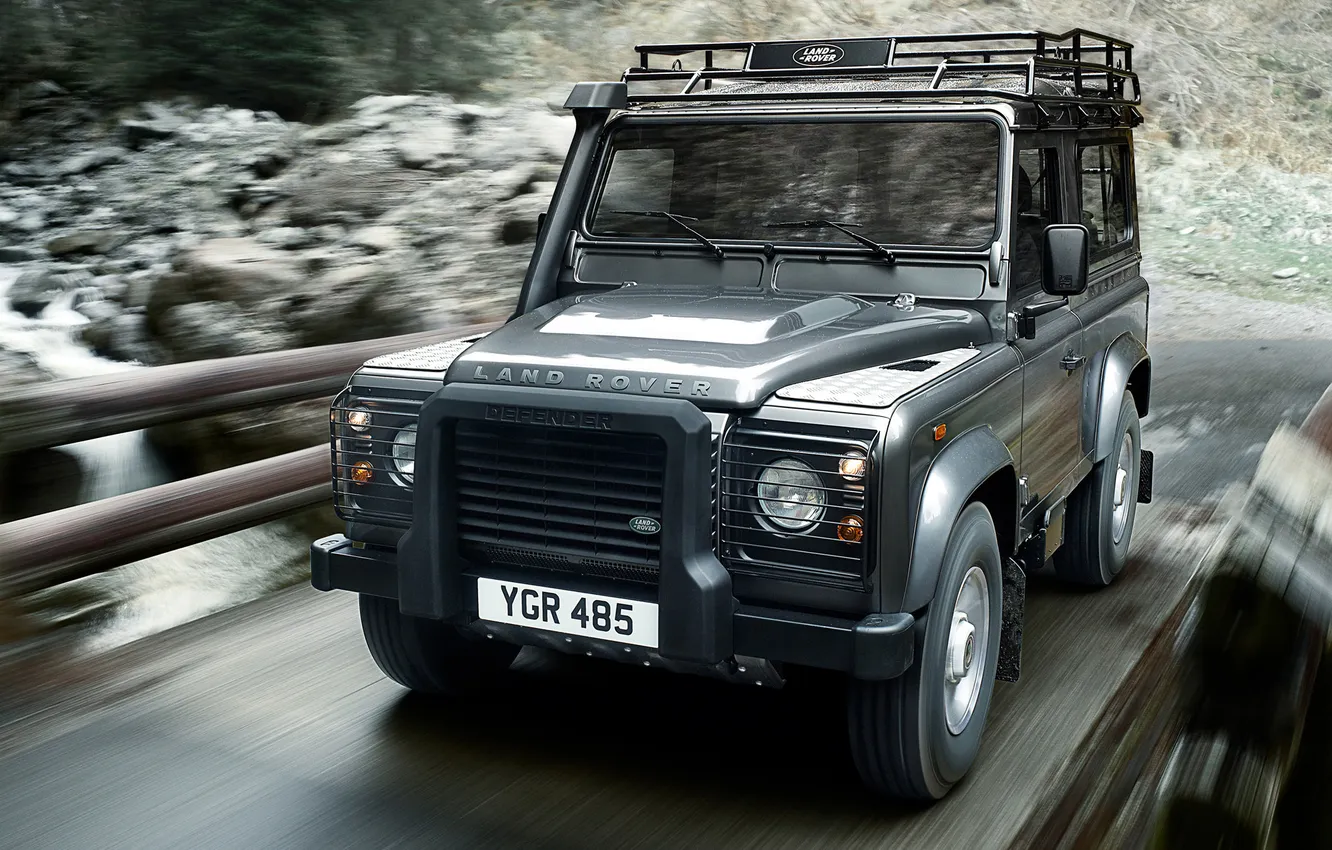 Photo wallpaper speed, jeep, SUV, Land Rover, Defender, Land Rover, Station Wagon, station wagon