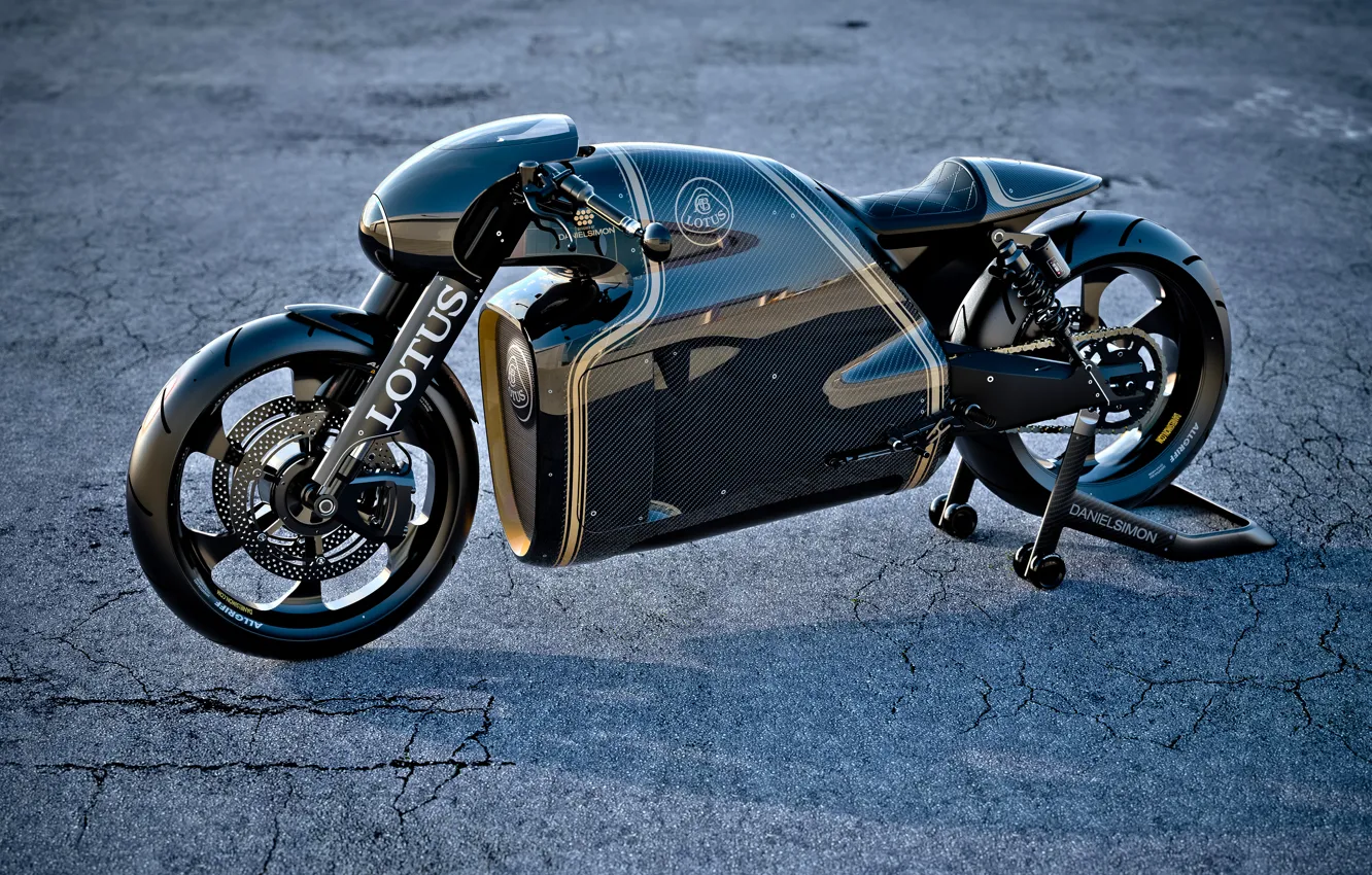 Photo wallpaper motorcycle, Lotus, bike, render, Lotus C-01