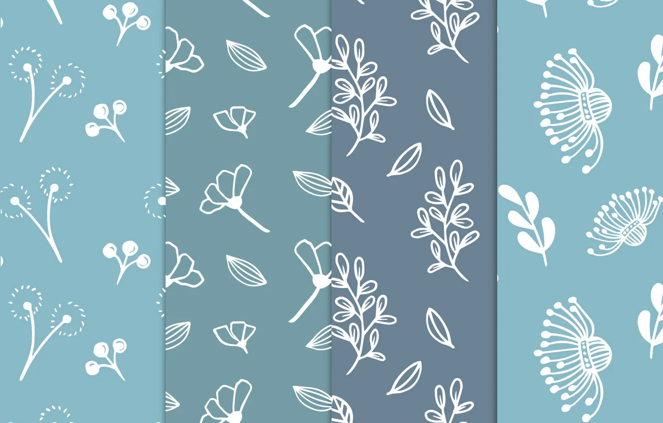 Photo wallpaper blue, blue, pattern