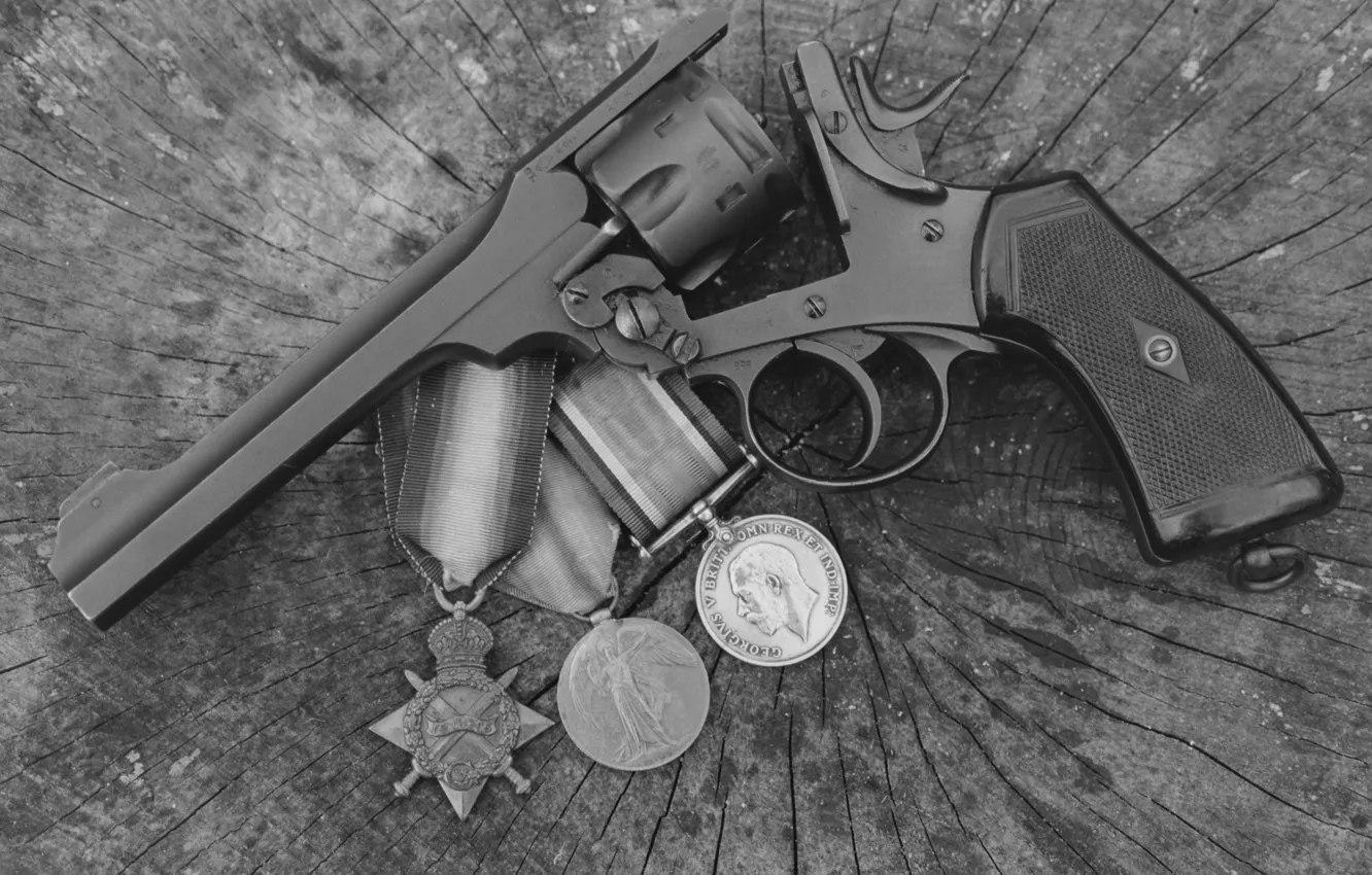 Photo wallpaper weapons, trunk, Webley, Mark VI
