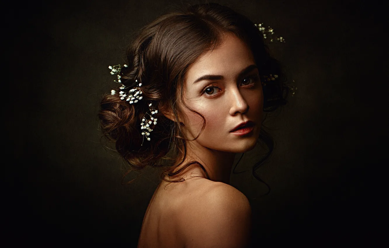 Photo wallpaper look, girl, close-up, portrait, beauty, George Chernyadev, Anastasia Zonova, Georgy Chernyadyev