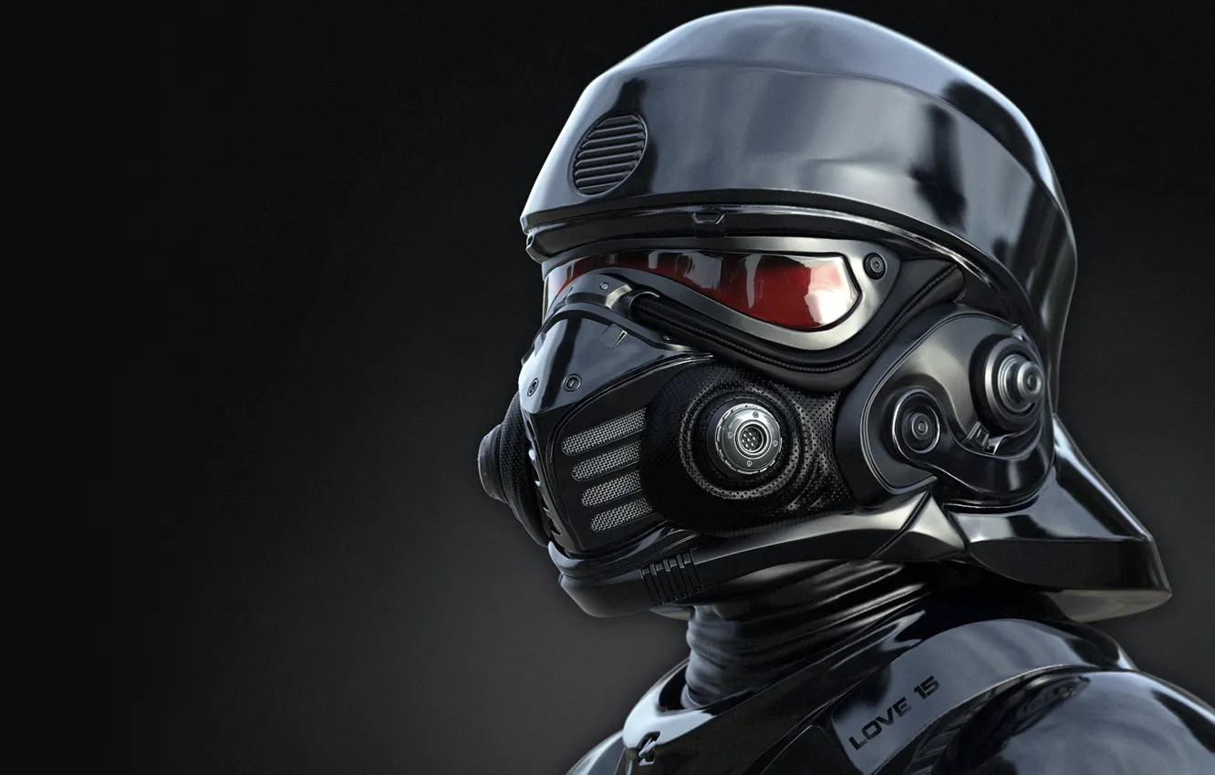 Photo wallpaper Star Wars, art, soldiers, helmet