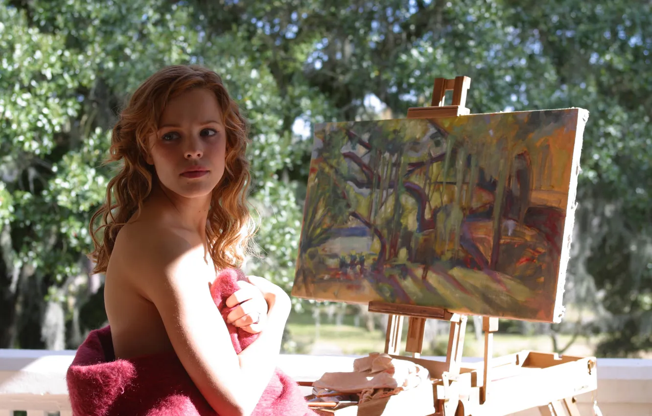 Photo wallpaper look, picture, morning, actress, blonde, beauty, Rachel McAdams, the rays of the sun