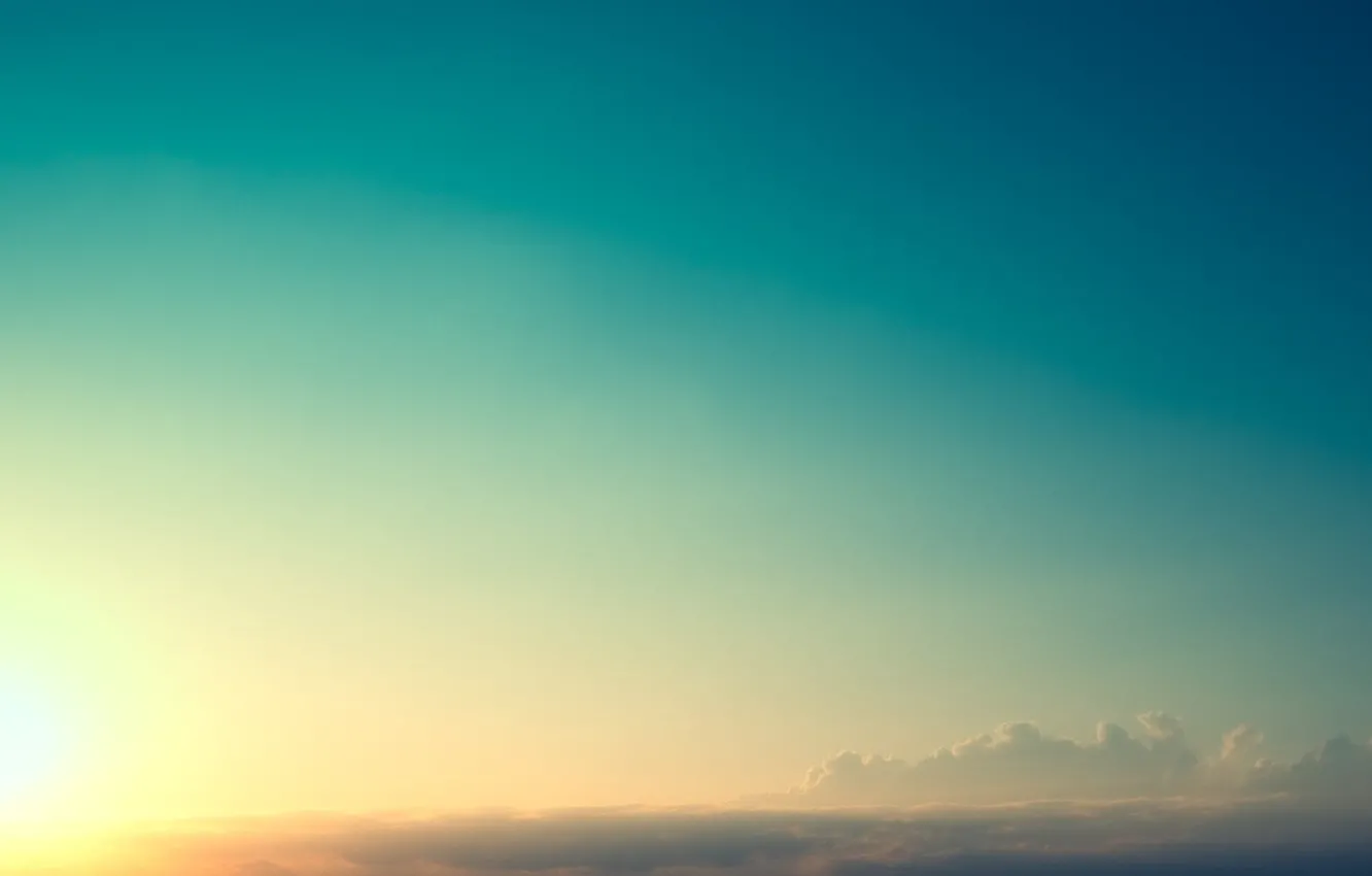 Photo wallpaper the sky, the sun, clouds, blue