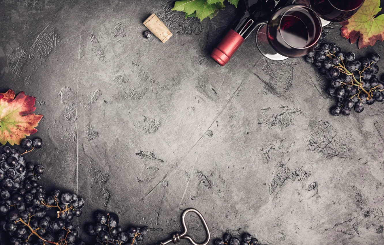Photo wallpaper background, wine, glass, bottle, harvest, tube, Grapes