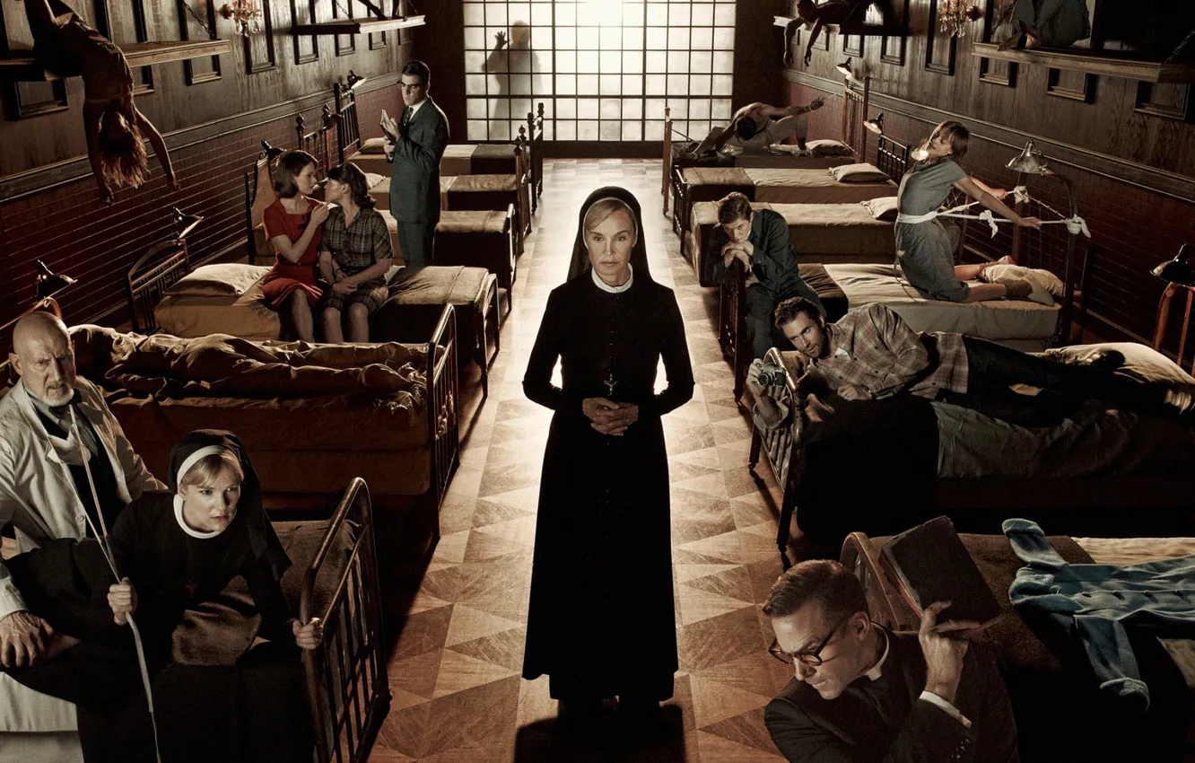 Photo wallpaper bed, the series, hospital, nun, Season 2, Zachary Quinto, Zachary Quinto, serial