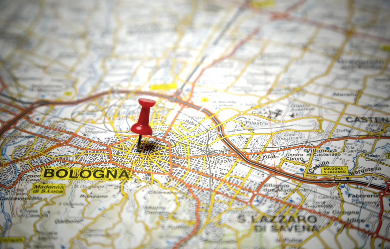 Photo wallpaper city, map, tack