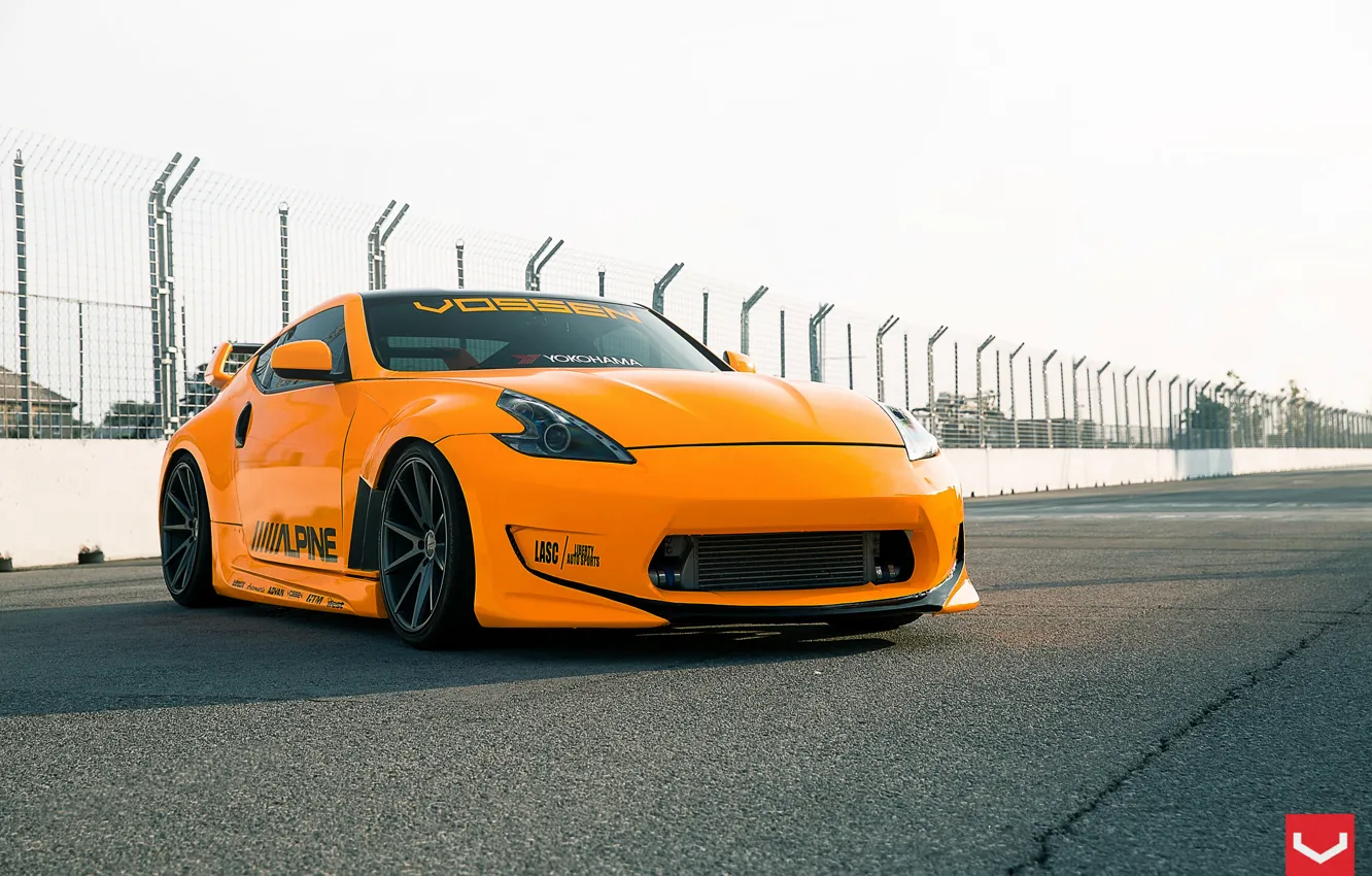 Photo wallpaper Nissan, 370Z, Yokohama, Vossen
