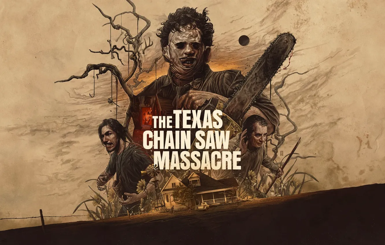 Photo wallpaper the game, game, The Texas Chain Saw Massacre, The Texas chainsaw massacre, Sumo Digital, Gun …