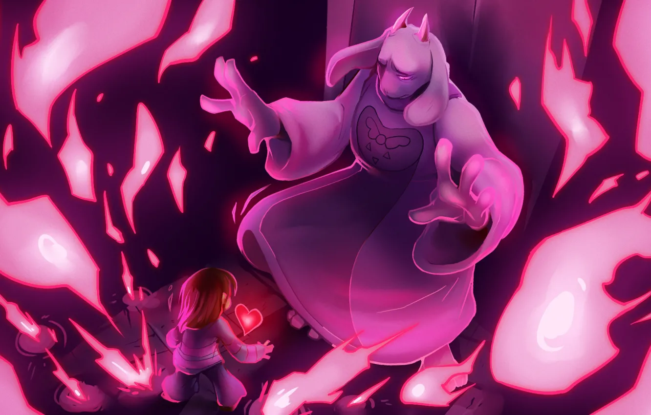 Photo wallpaper the game, heart, characters, Undertale, Undertail