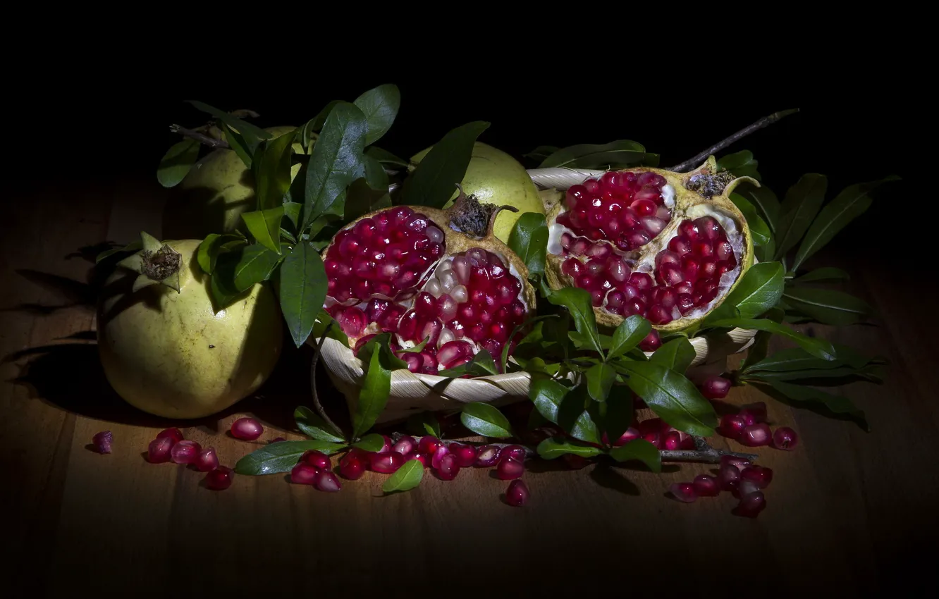 Photo wallpaper background, fruit, garnet