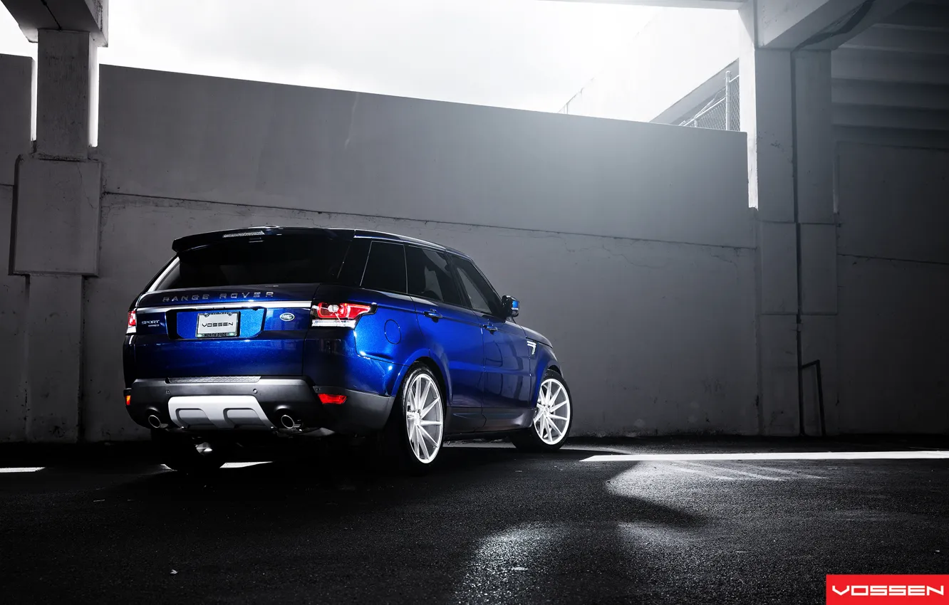 Photo wallpaper machine, auto, lights, Range Rover, drives, auto, Vossen, Wheels