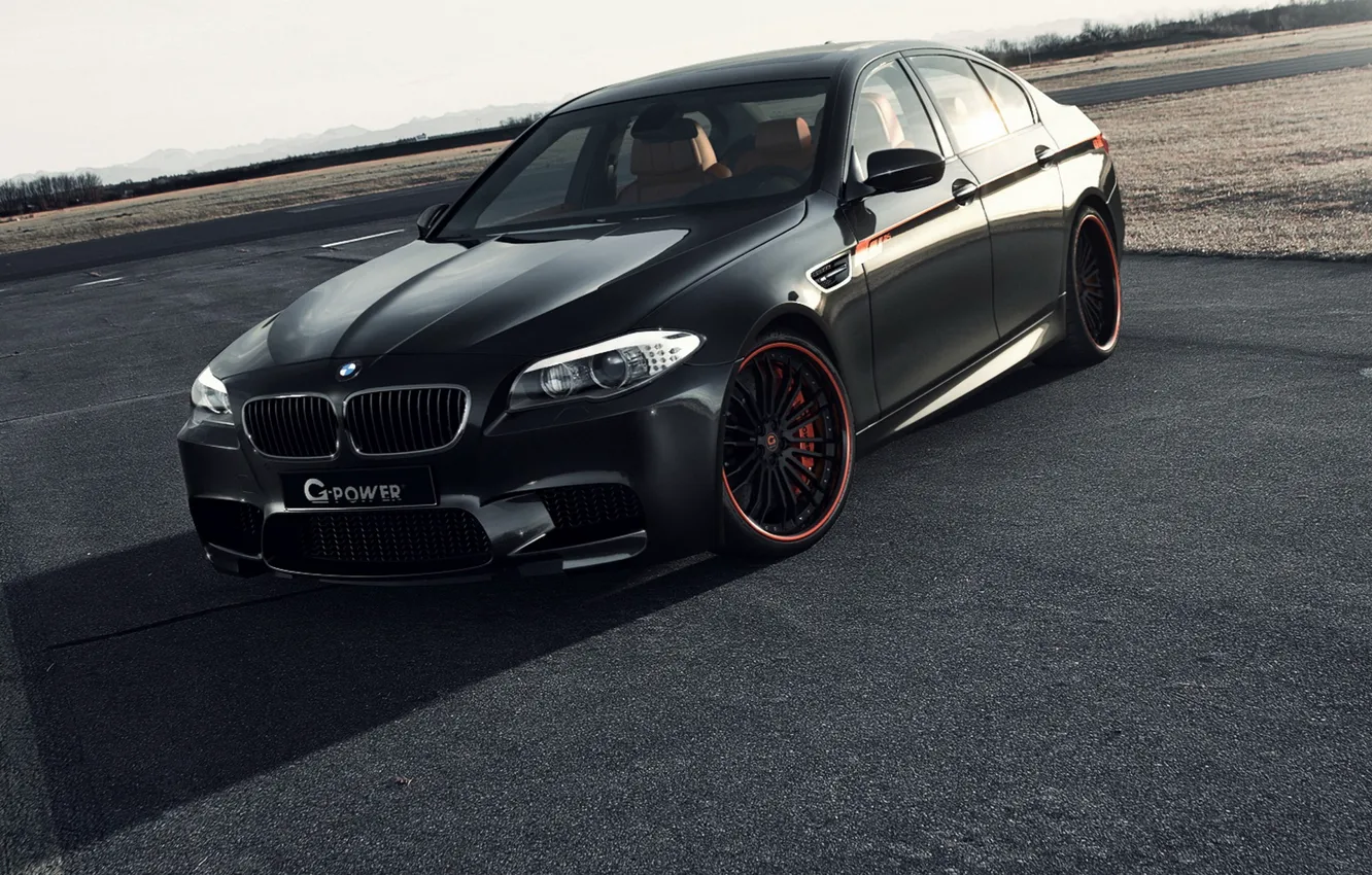 Photo wallpaper black, tuning, bmw, BMW, car, black, tuning, f10