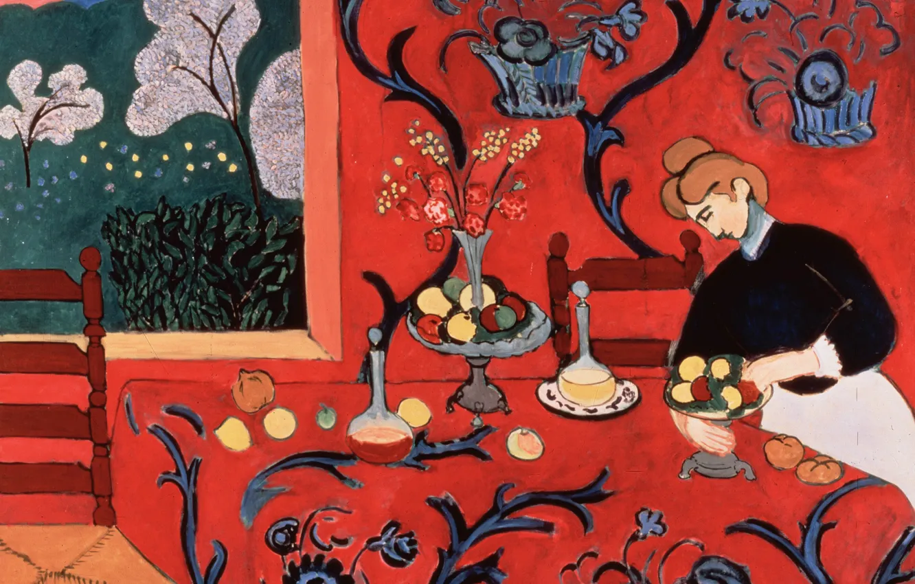 Photo wallpaper interior, picture, The Red Room, Henri Matisse, Henri Matisse, Harmony in Red