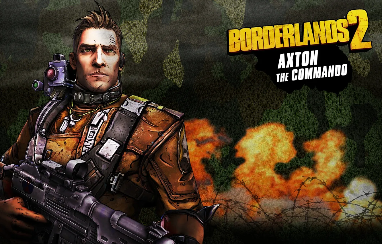 Photo wallpaper weapons, Commando, rpg, 2K Games, Borderlands 2, Gearbox Software, Unreal Engine 3, Axton