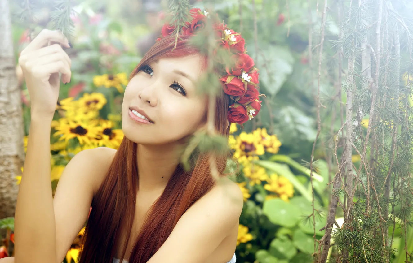 Photo wallpaper girl, Asian, Channelle Yeo