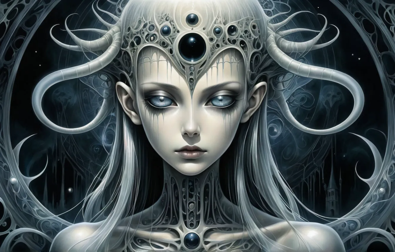 Photo wallpaper look, girl, portrait