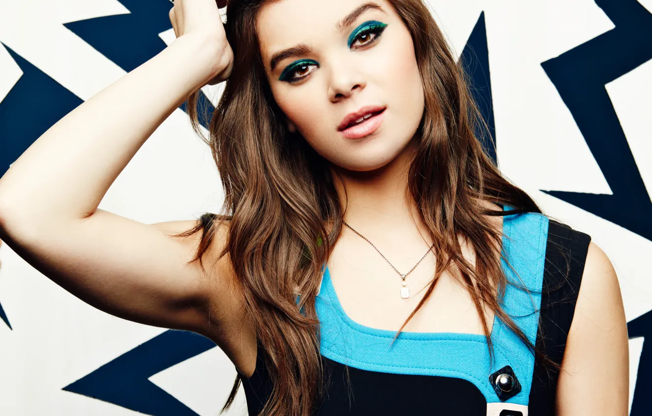 Photo wallpaper pose, makeup, dress, actress, hairstyle, brown hair, photoshoot, Haley Steinfeld