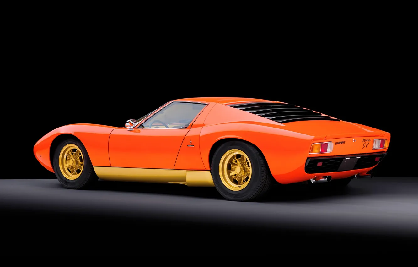 Photo wallpaper Auto, Lamborghini, Machine, Orange, 1971, Orange, Car, Supercar