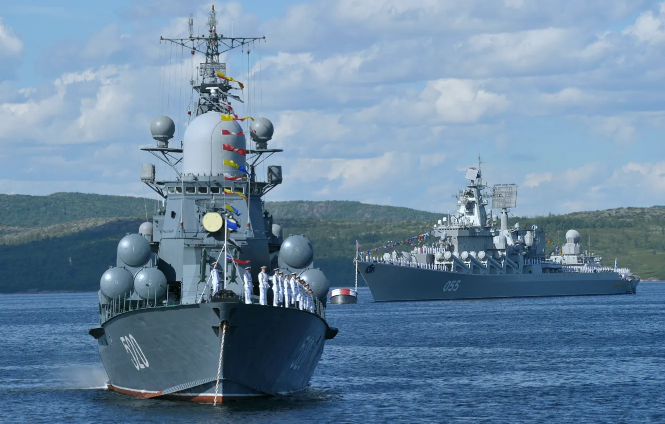 Photo wallpaper Marshal Ustinov, cruiser, MRK Dawn