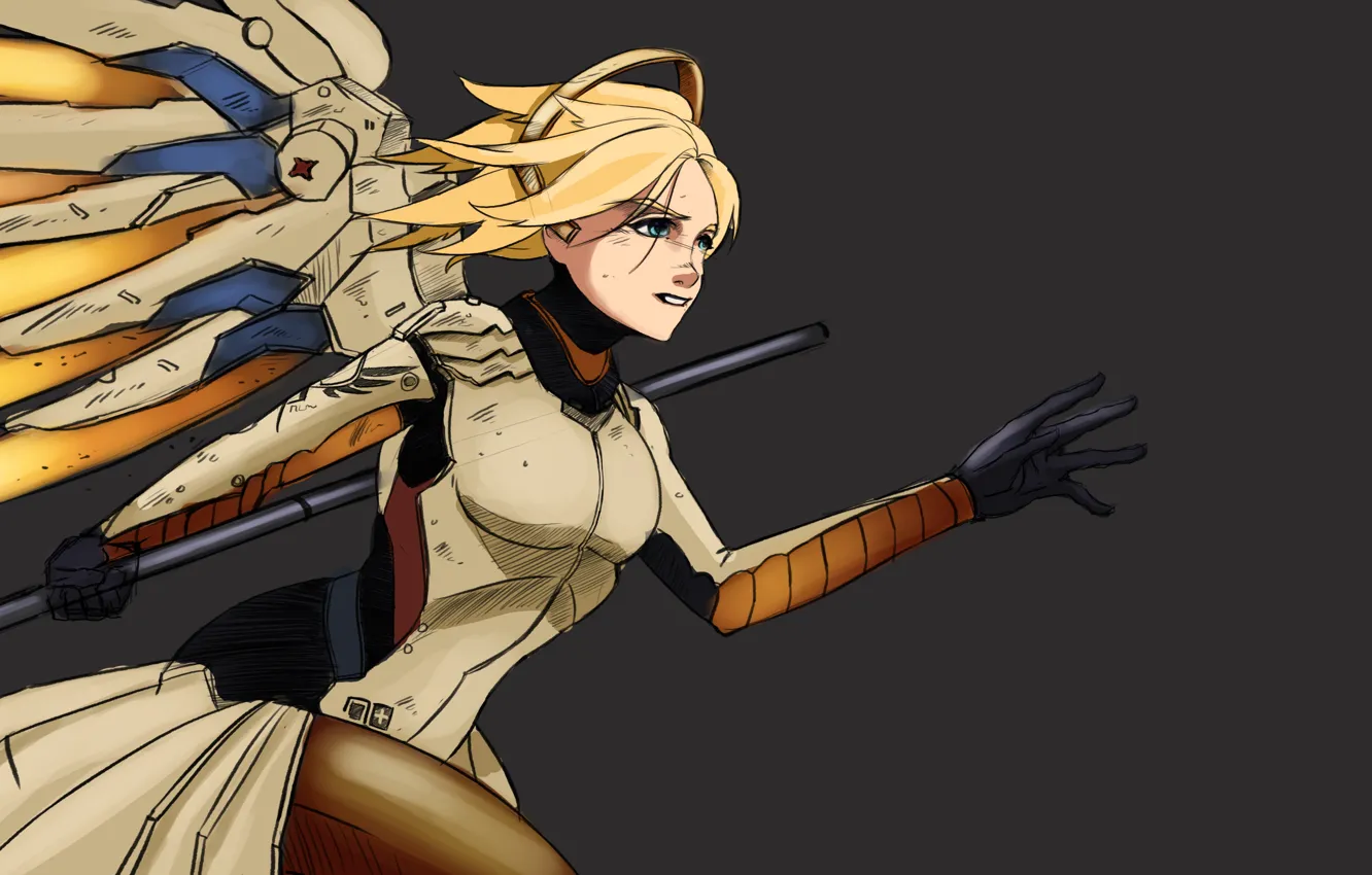 Photo wallpaper game, Blizzard Entertainment, Overwatch, Mercy