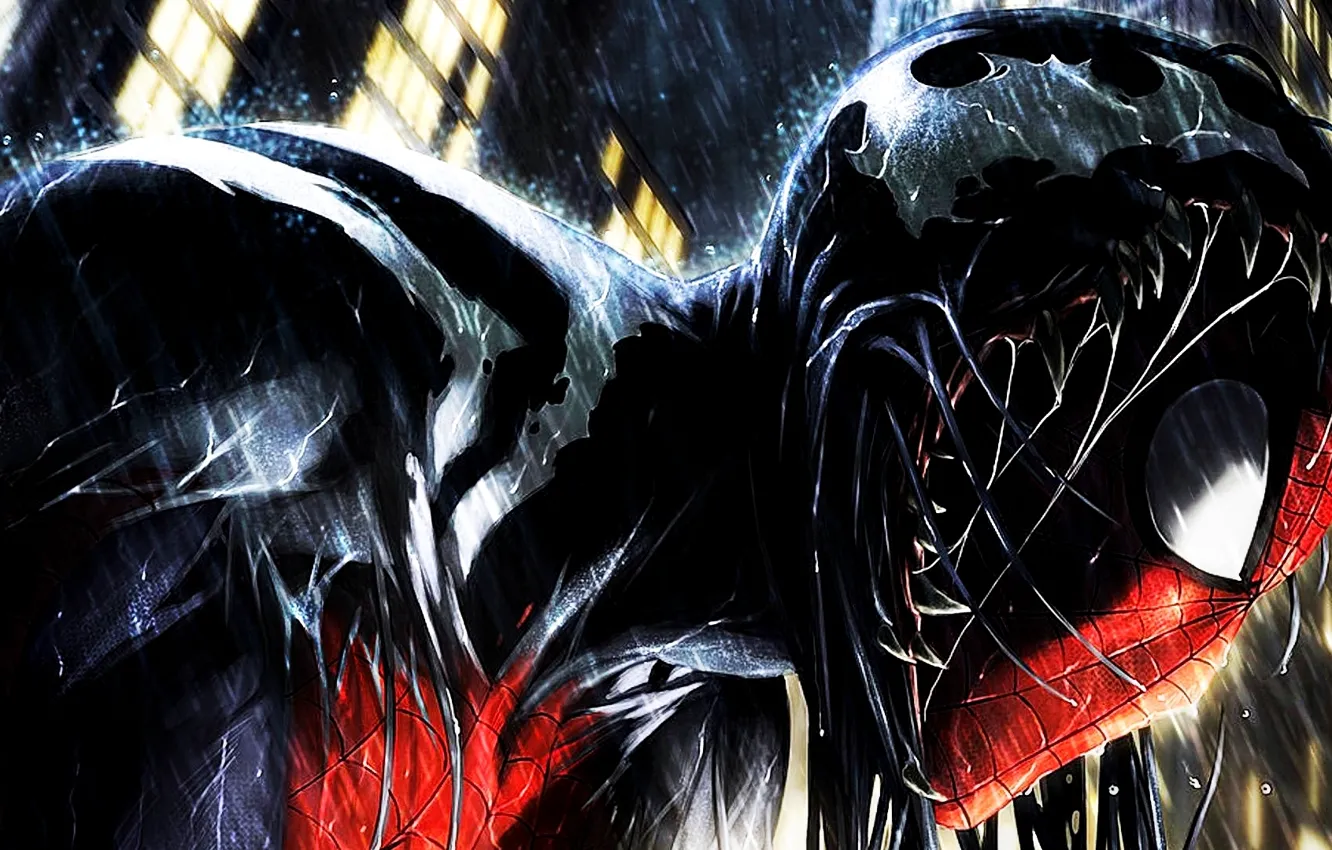 Photo wallpaper hero, Spider-Man, Venom, Symbiote