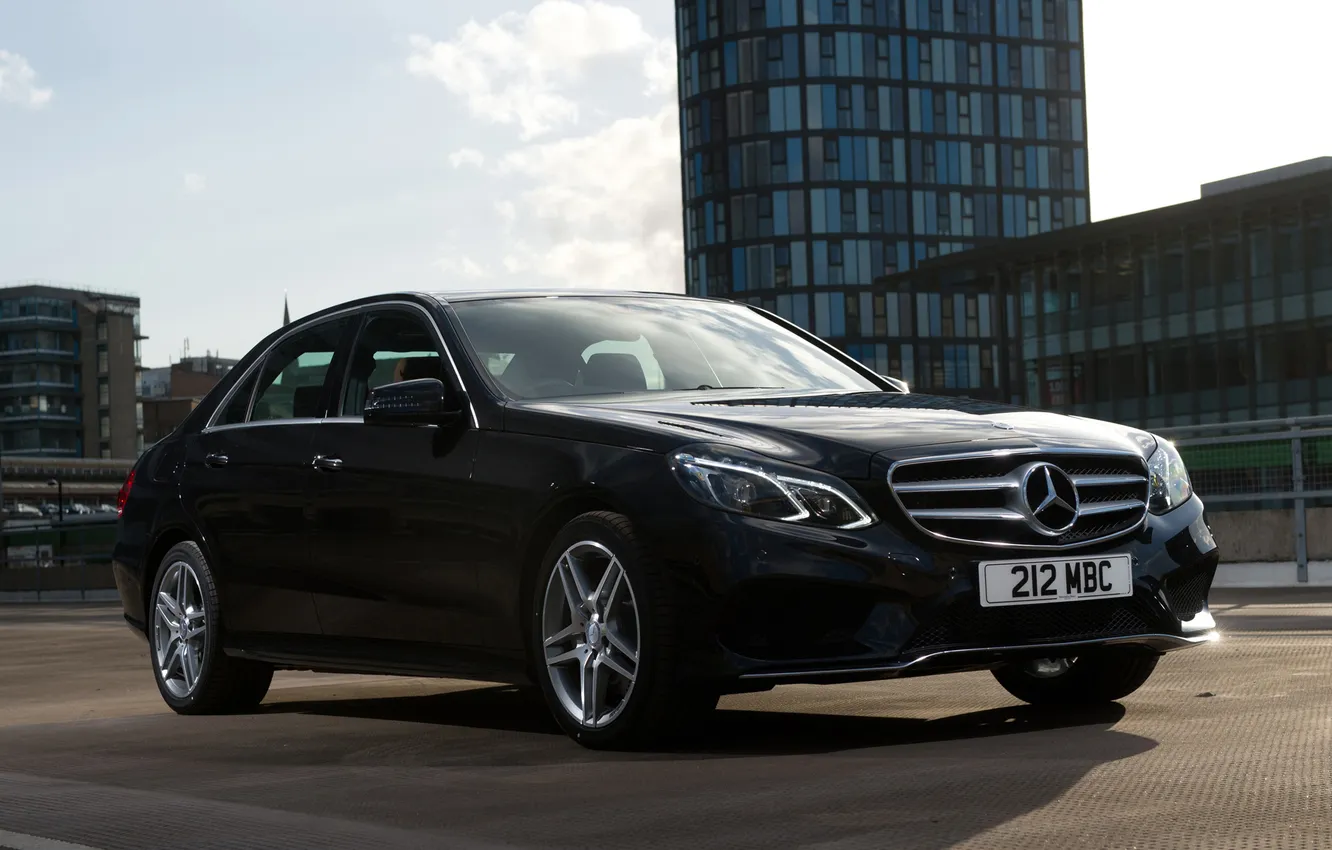 Photo wallpaper Mercedes-Benz, sedan, Mercedes, AMG, the front, BlueTec, E 350, Sports Packag