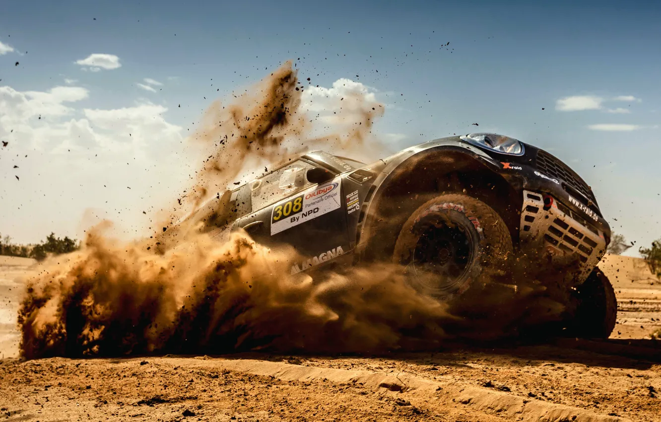 Photo wallpaper sand, machine, auto, race, sport, Mini, SUV, Mini Cooper