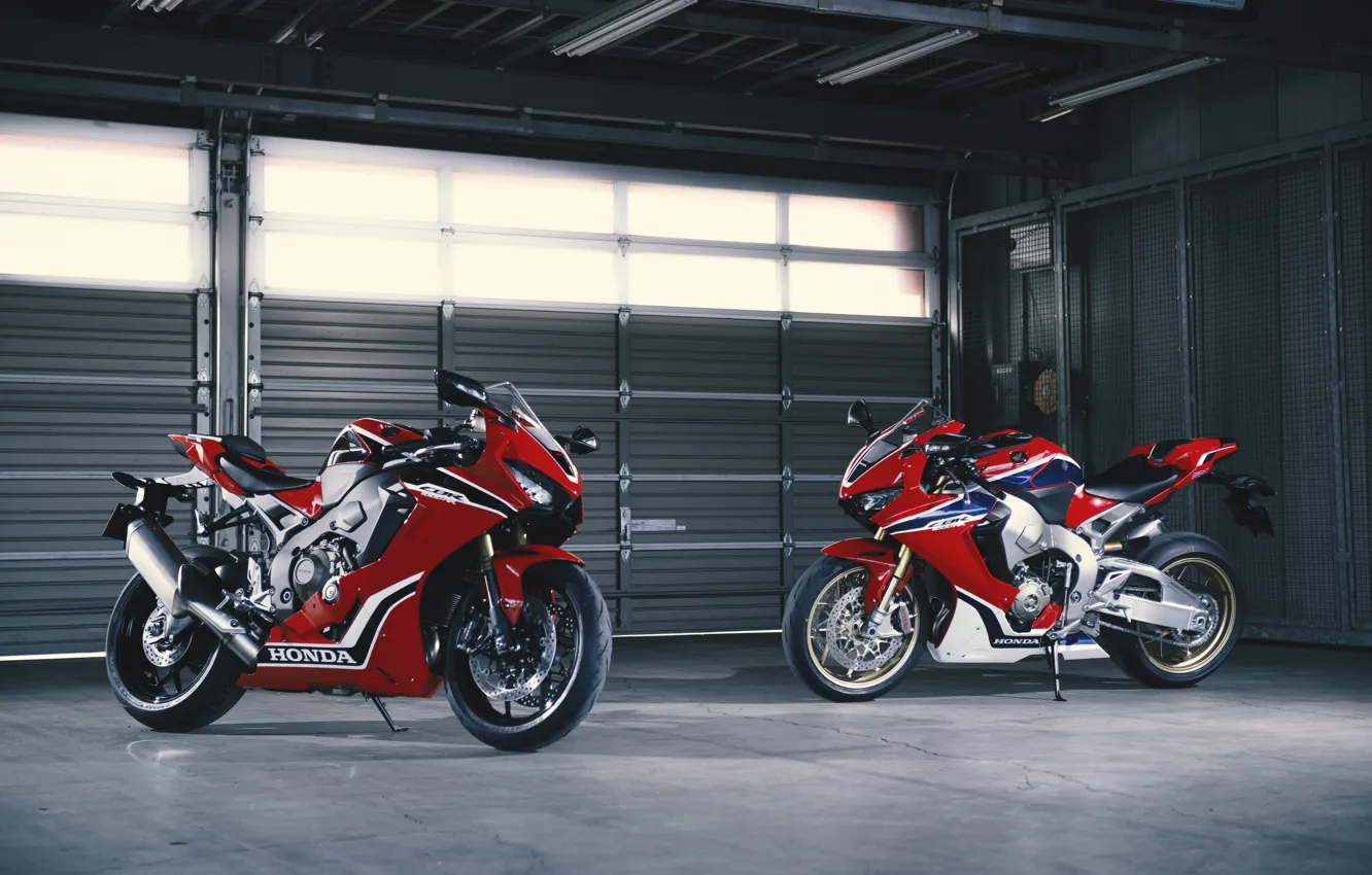 Photo wallpaper red, white, honda, blue, supersport, cbr1000rr-r