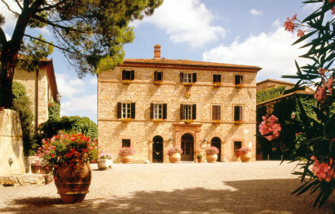 Photo wallpaper landscape, the city, home, Italy, patio