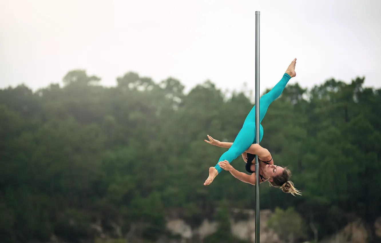 Photo wallpaper girl, dance, grace, shestova acrobatics, Pole Sport, Lydia Ross