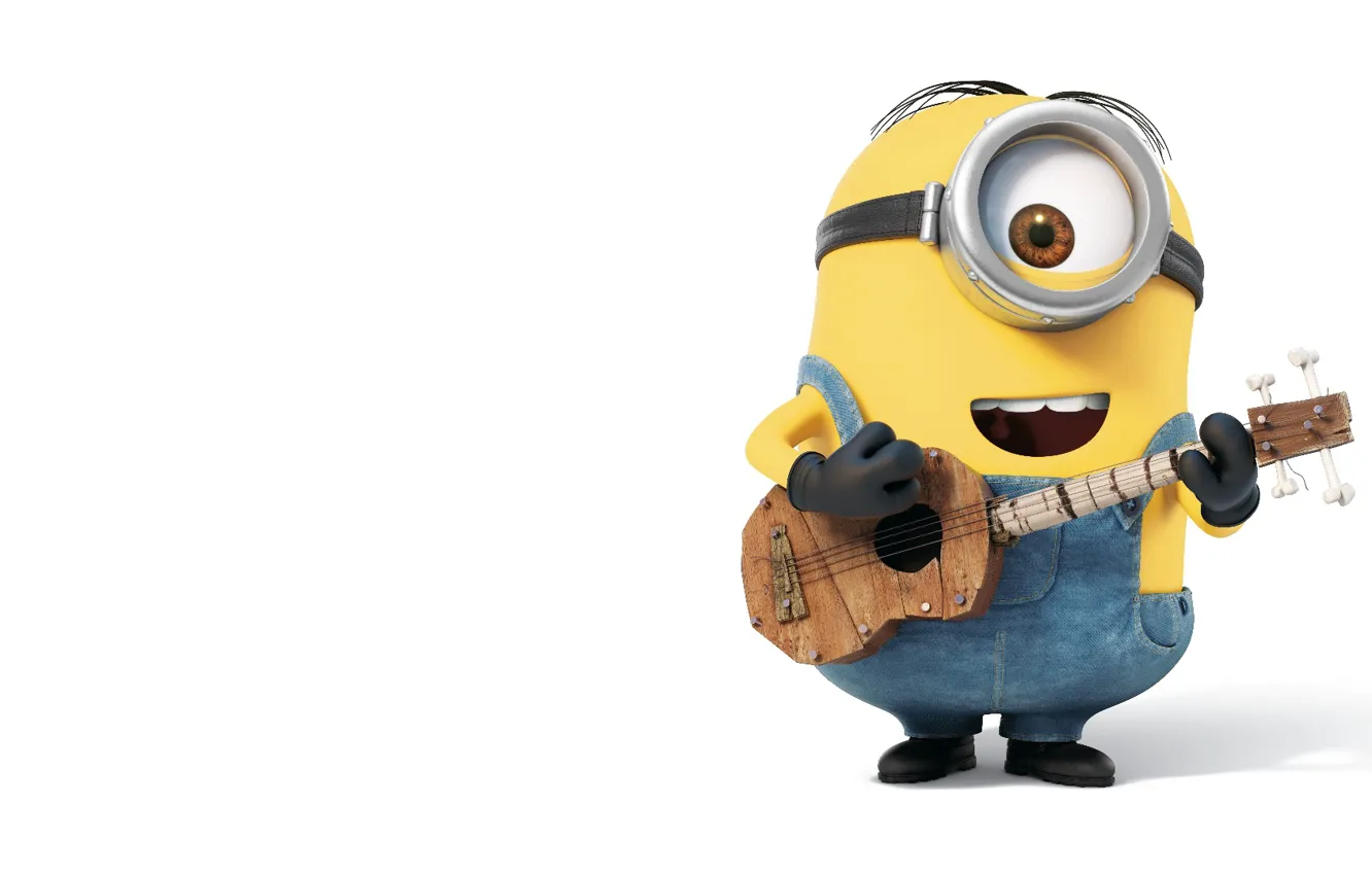 Photo wallpaper guitar, smile, Minion, Sing