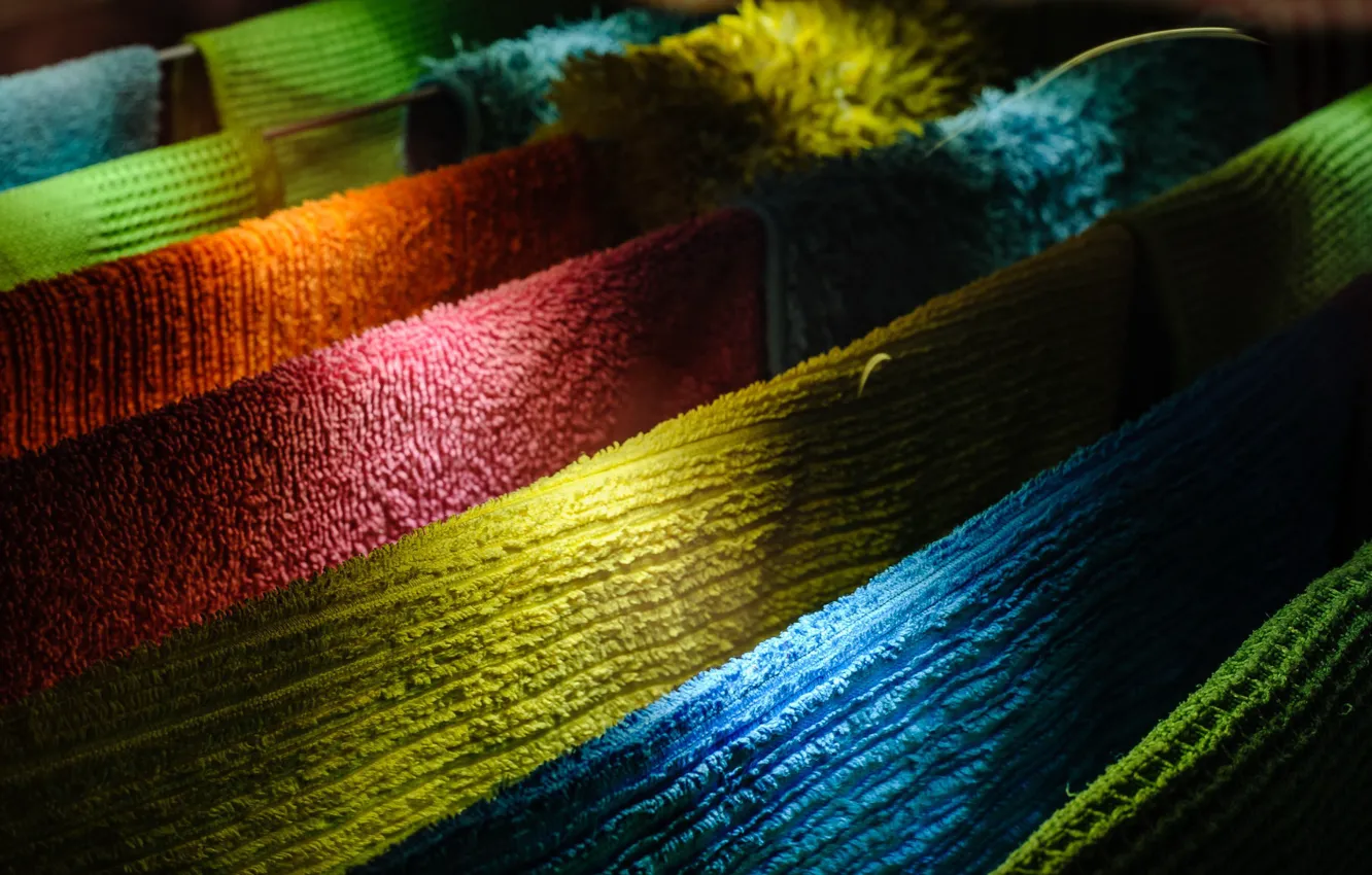 Photo wallpaper light, color, shadow, towel