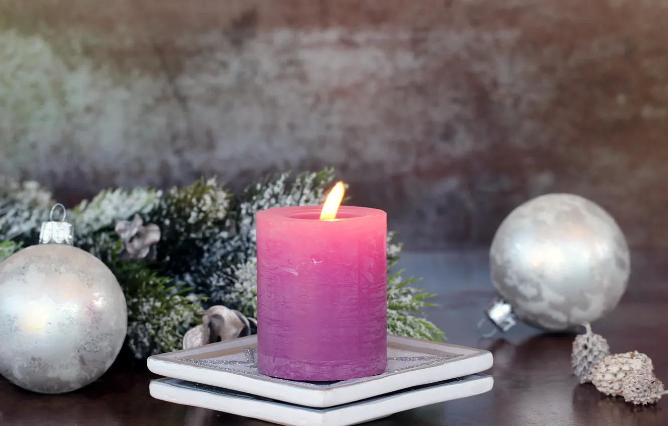 Photo wallpaper new year, candles, Christmas, merry christmas, Xmas, decoration, holiday celebration