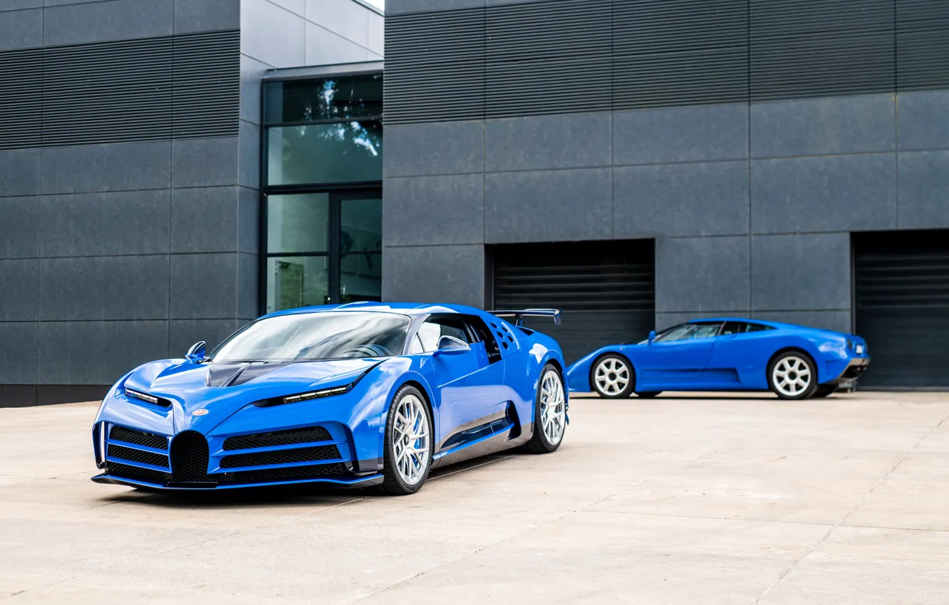 Photo wallpaper Bugatti, blue, Bugatti EB110 GT, EB 110, One hundred and ten, Bugatti Centodieci