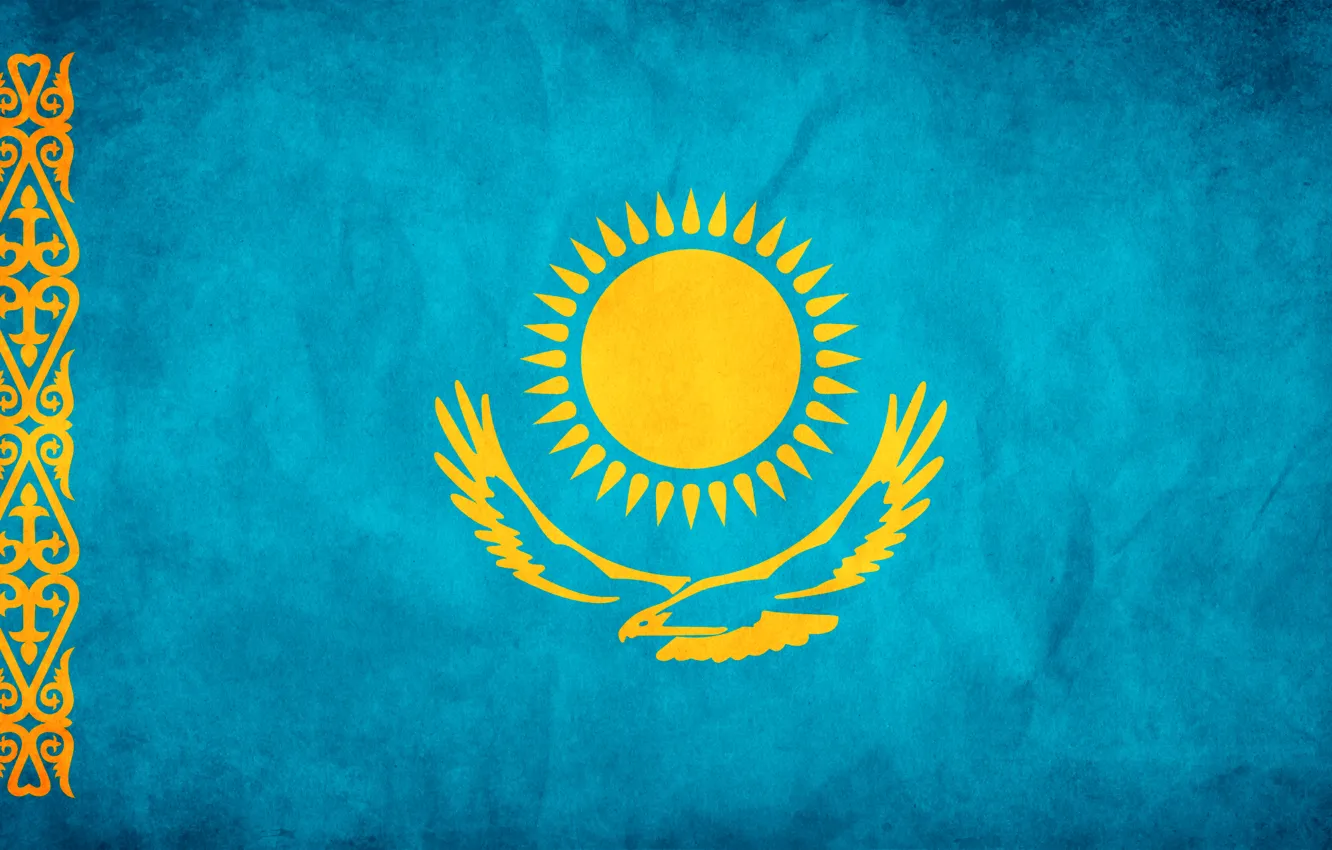 Photo wallpaper freedom, flag, Kazakhstan