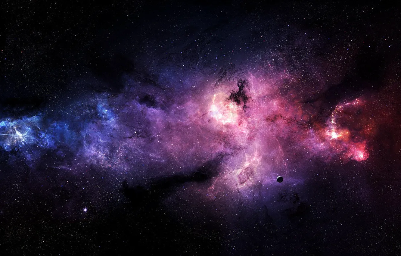 Photo wallpaper stars, nebula, planet, Stefan Veselinov, Pyres Of Atonement