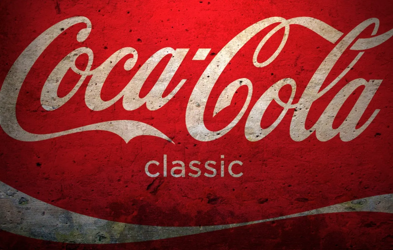Photo wallpaper red, logo, coca cola