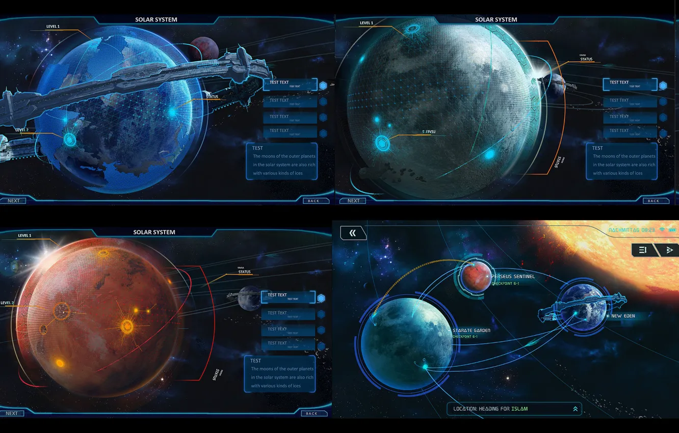 Photo wallpaper space, stars, planet, location, Sistema