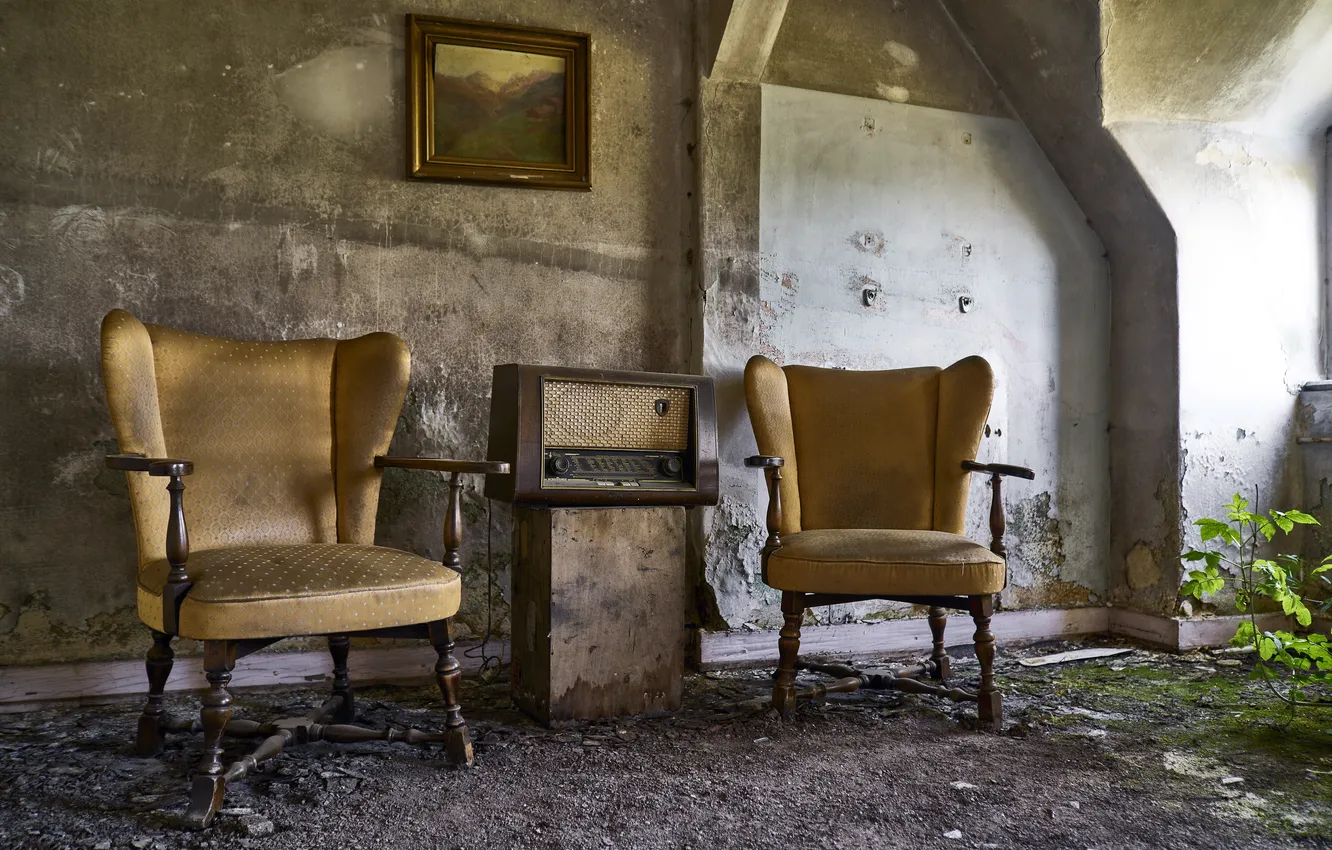 Photo wallpaper radio, picture, chair