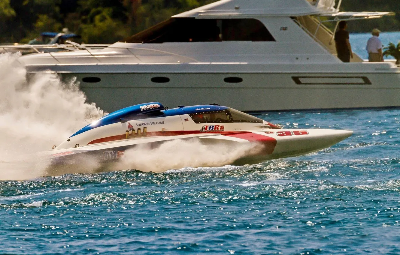 Photo wallpaper race, boat, speed