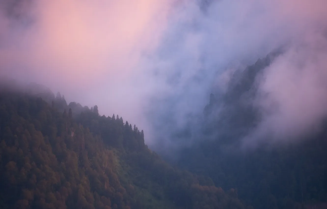 Photo wallpaper summer, sunset, mountains, The Caucasus, Anastasia Chavykina