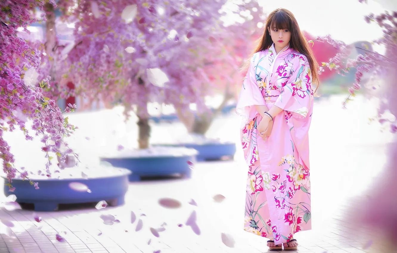 Photo wallpaper girl, style, spring