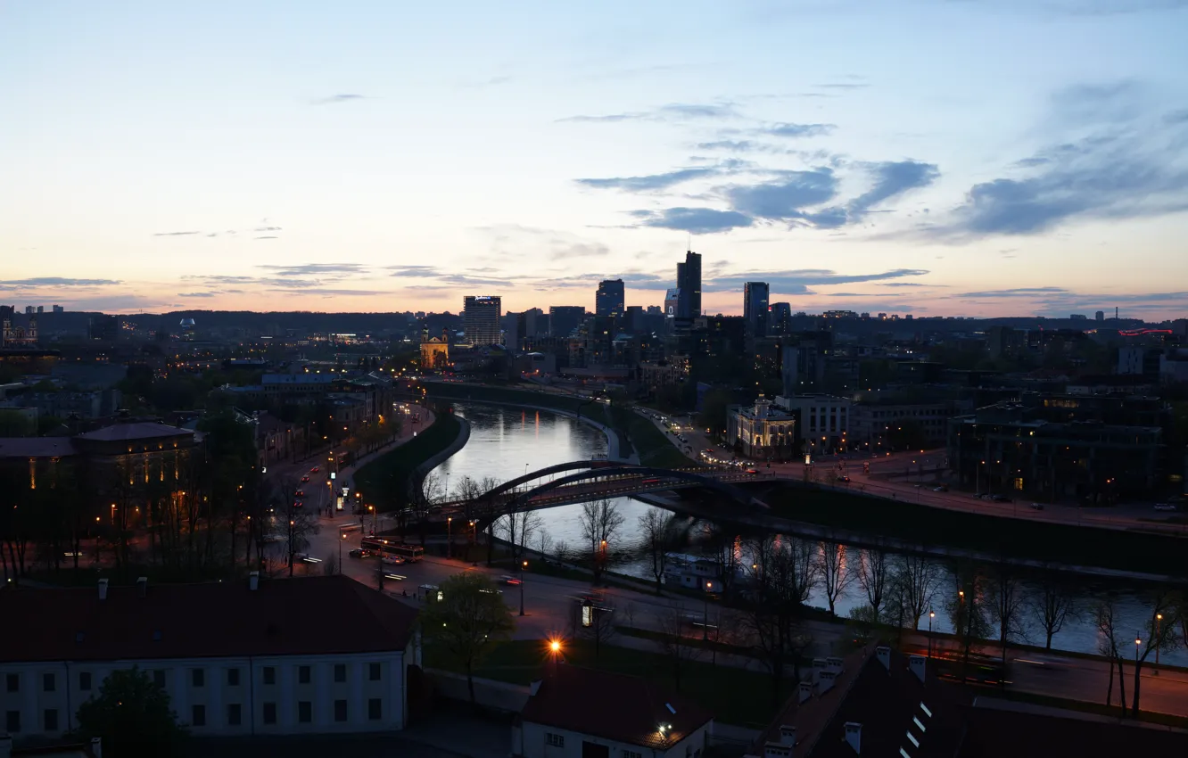 Photo wallpaper autumn, sunset, night, the city, Germany