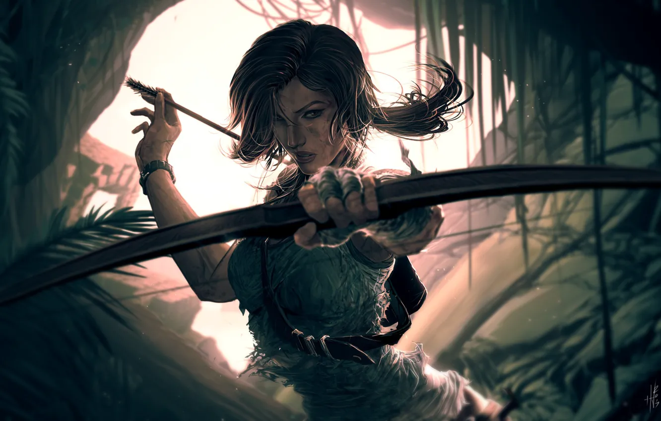 Photo wallpaper Tomb Raider, Lara Croft, Characters, Lara, by Hue Vang, Hue Vang