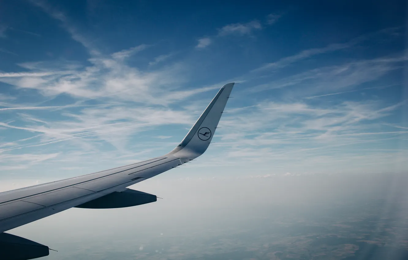 Photo wallpaper the sky, flight, wings, the plane
