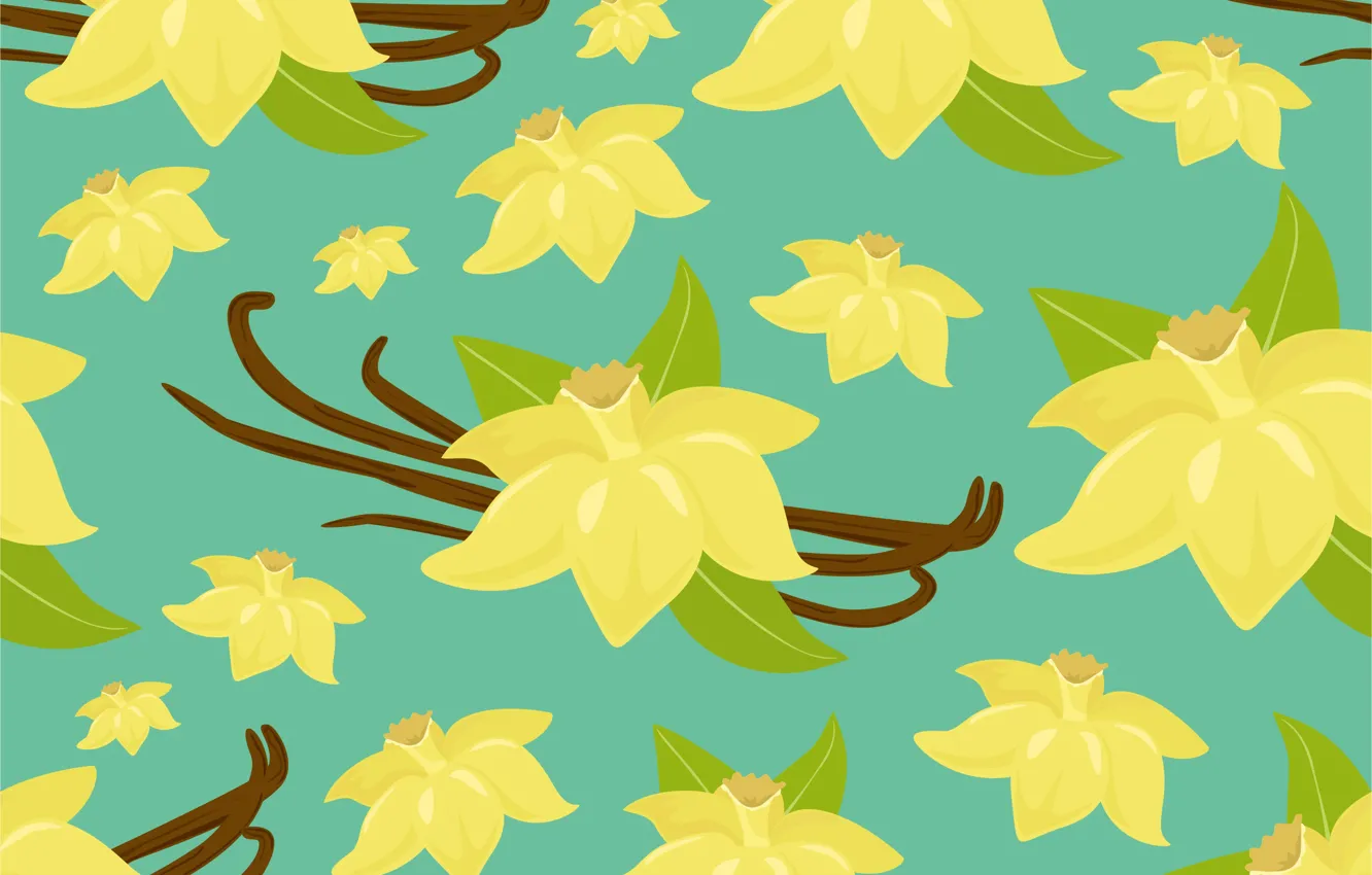 Photo wallpaper flowers, background, texture, flower, pattern, vanilla, vanilla