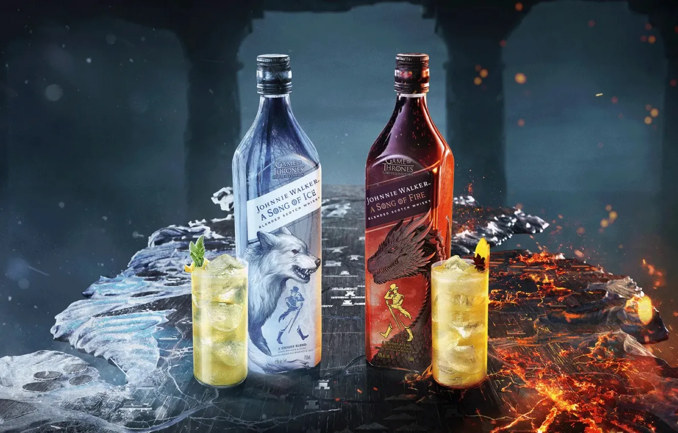 Photo wallpaper whiskey, Game of Thrones, bottles, alcohol