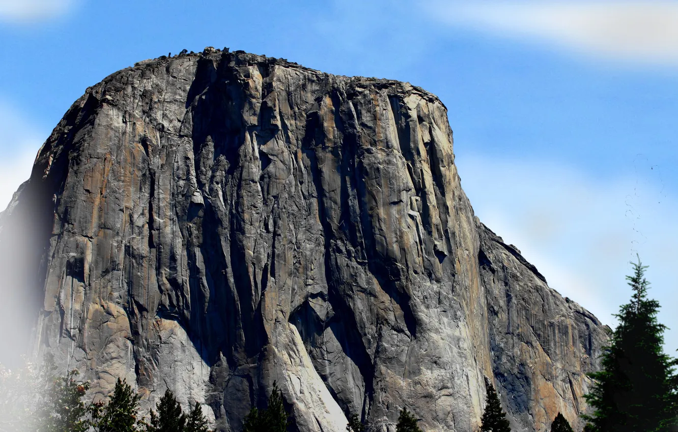 Photo wallpaper the sky, clouds, mountains, rocks