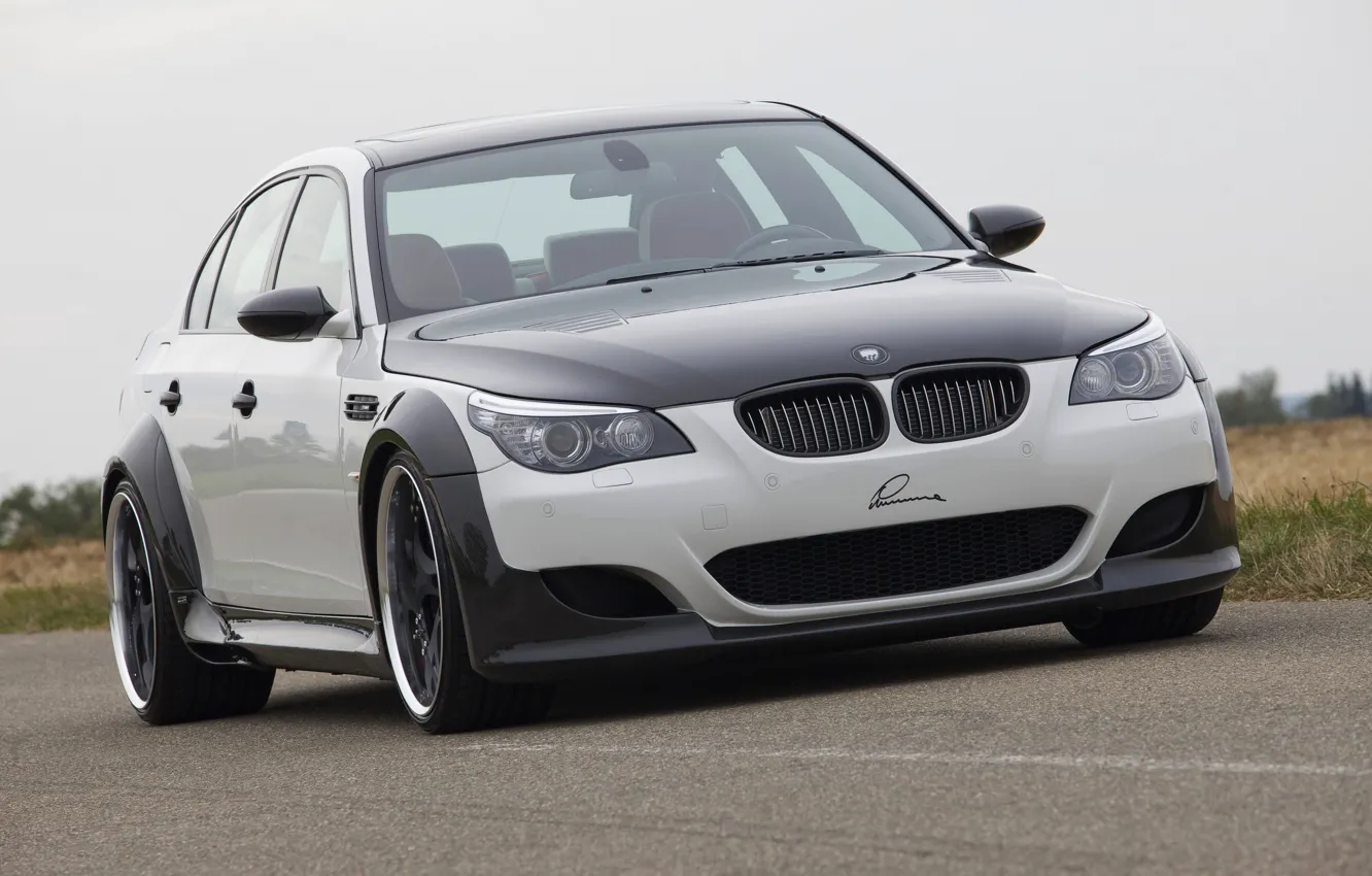 Photo wallpaper BMW, sedan, front, G-Power, 2009, V10, E60, BMW M5